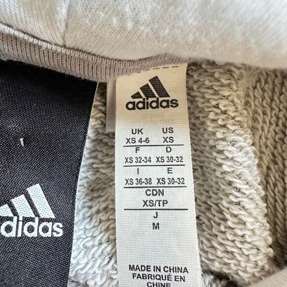 Adidas Hoodie Womens Gray Heather Pullover Long Sleeve Ladies Activewear Size XS - Picture 7 of 7